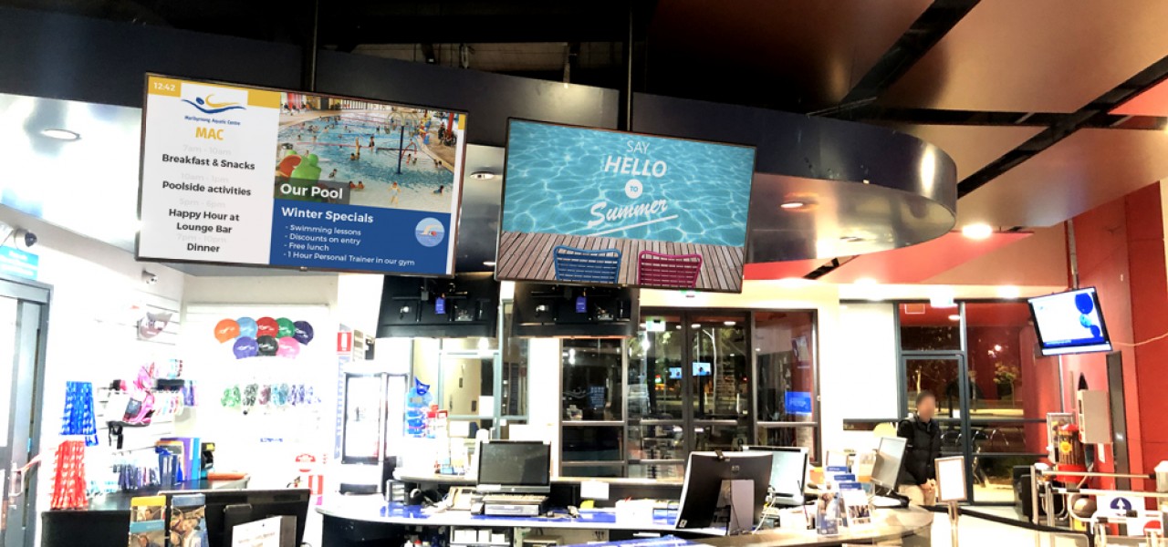 Maribyrnong Aquatic Centre – Digital Signage