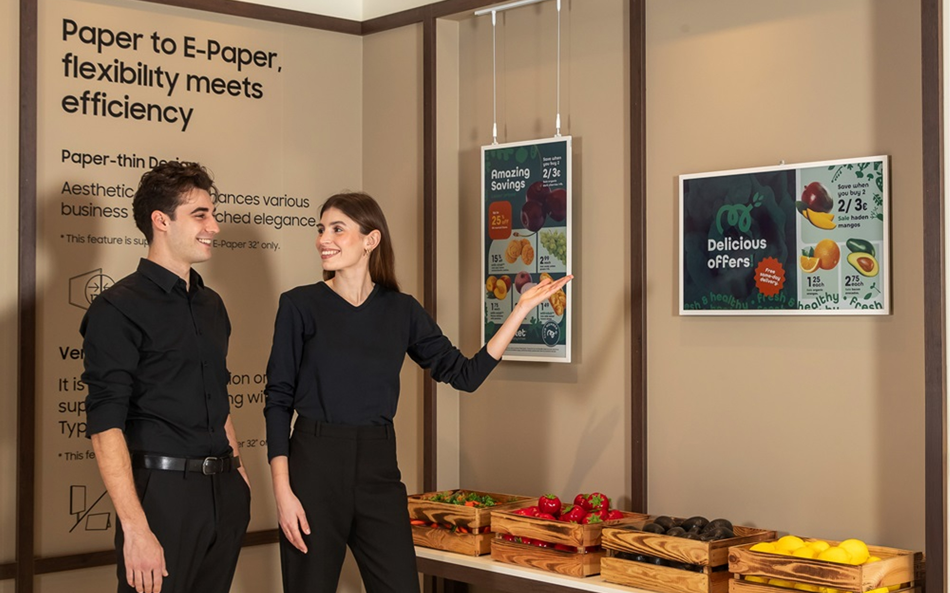 Samsung Goes Eco-Friendly with E-Paper Digital Signage Melbourne, Australia Samsung Goes Eco-Friendly with E-Paper Digital Signage Melbourne, Australia