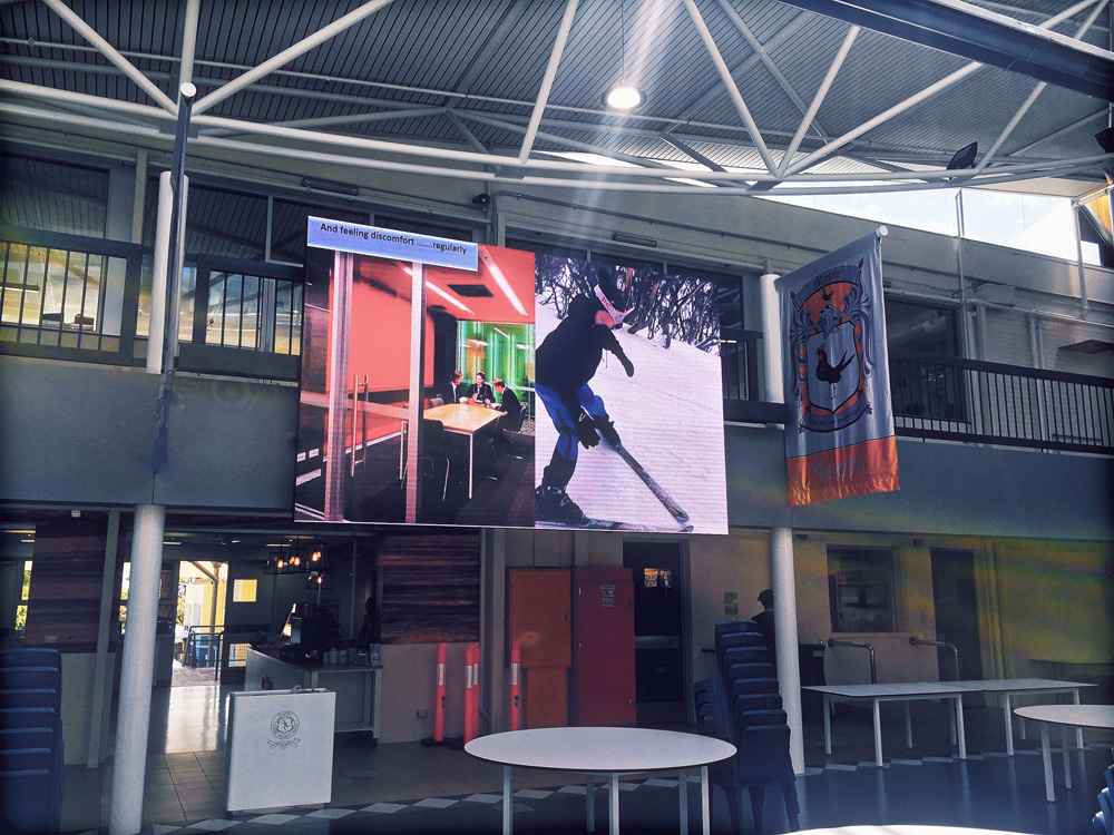 carey baptist grammar school led video wall melbourne interactive audio visual