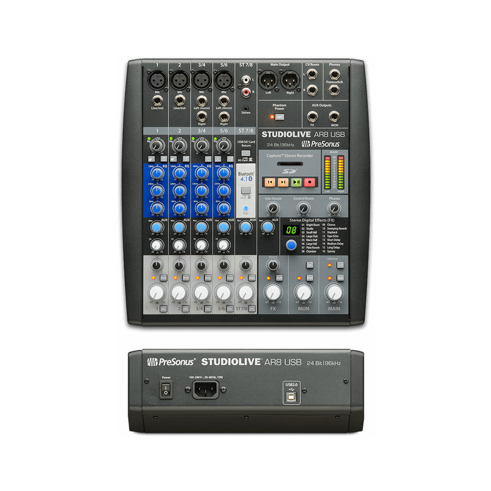 PreSonus StudioLive AR8 8-Channel Recording Mixer