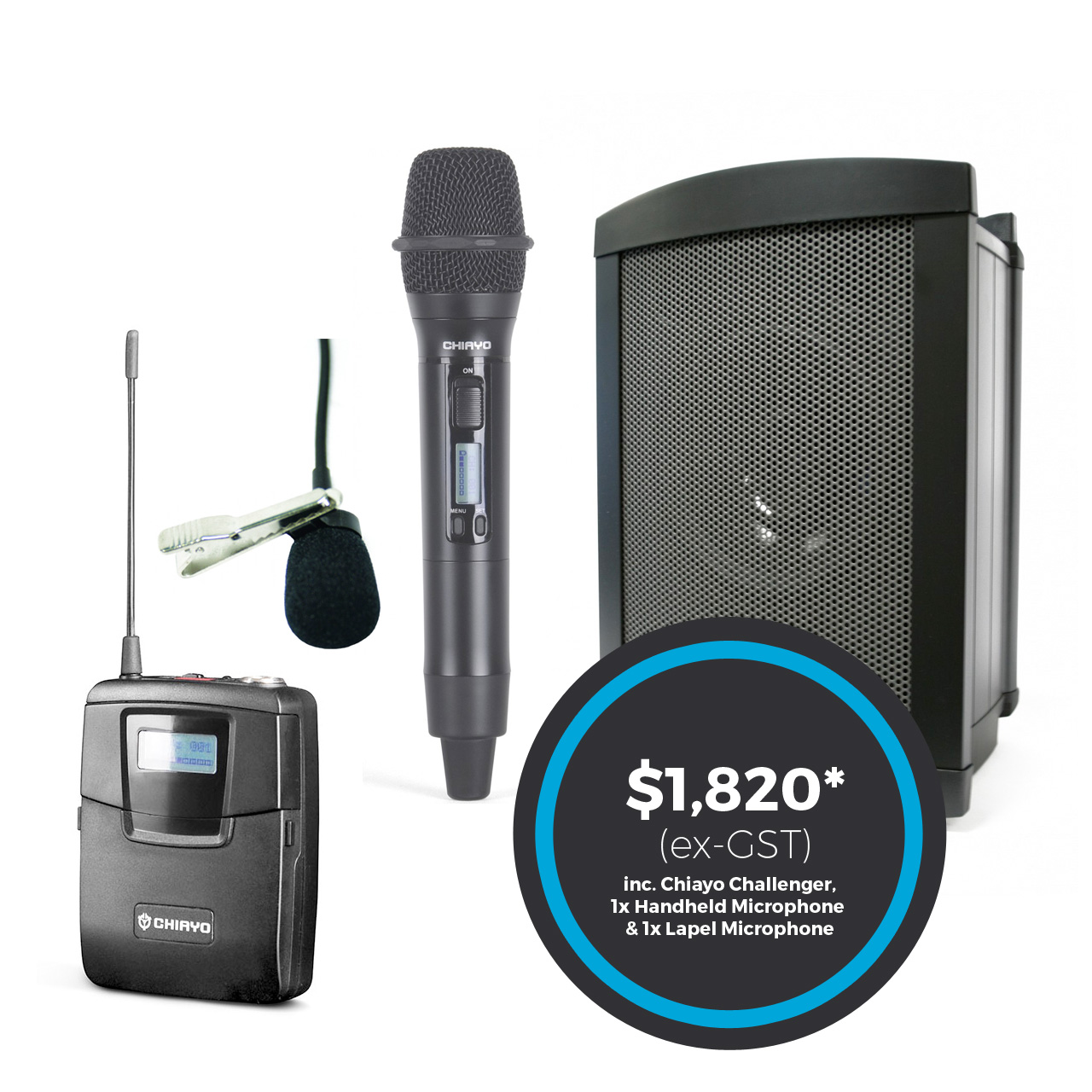 chiayo portable pa systems-wireless microphone melbourne