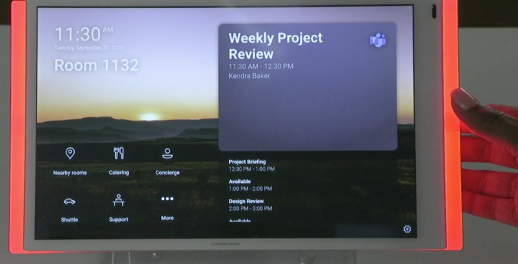 Crestron to Deploy Microsoft Teams Panel Touch Screens for Room Booking