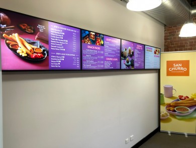 San Churro – Head Office Digital Menu Boards