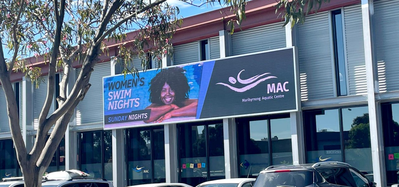 Maribyrnong Aquatic Centre – Outdoor LED Wall