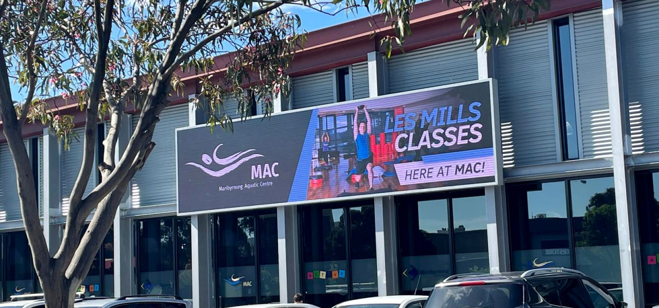 Maribyrnong Aquatic Centre – Outdoor LED Wall