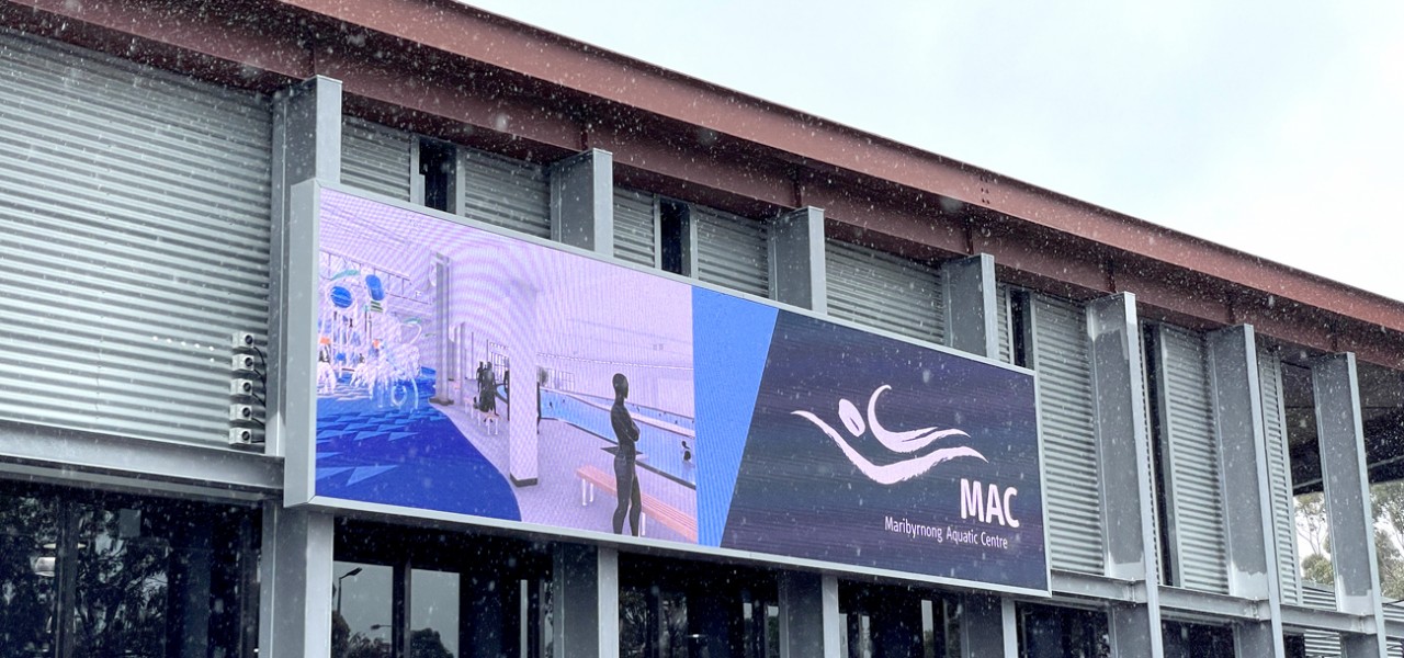 Maribyrnong Aquatic Centre – Outdoor LED Wall