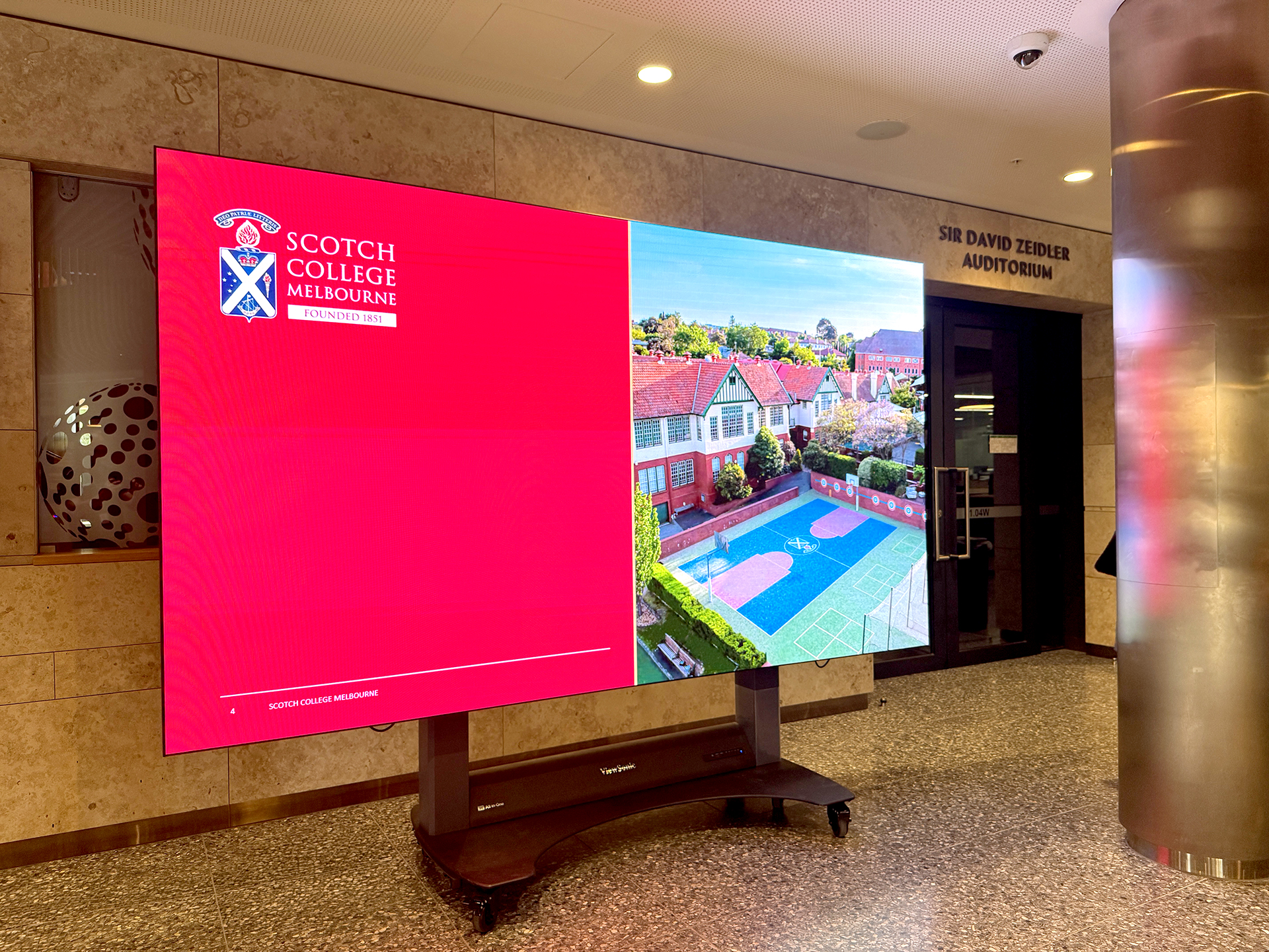 Case Study: Scotch College - ViewSonic 138" Foldable All-in-One LED Display in Melbourne, Australia